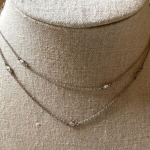 S&D .925 Sterling Silver SWAROVSKI Crystal Dainty Classic Necklace